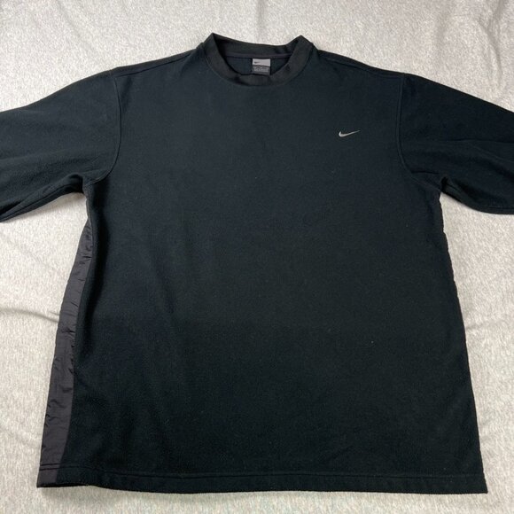 Vintage Y2K Nike Swoosh Fleece Embossed Logo Long Sleeve Sweater Size Medium - Picture 2 of 12
